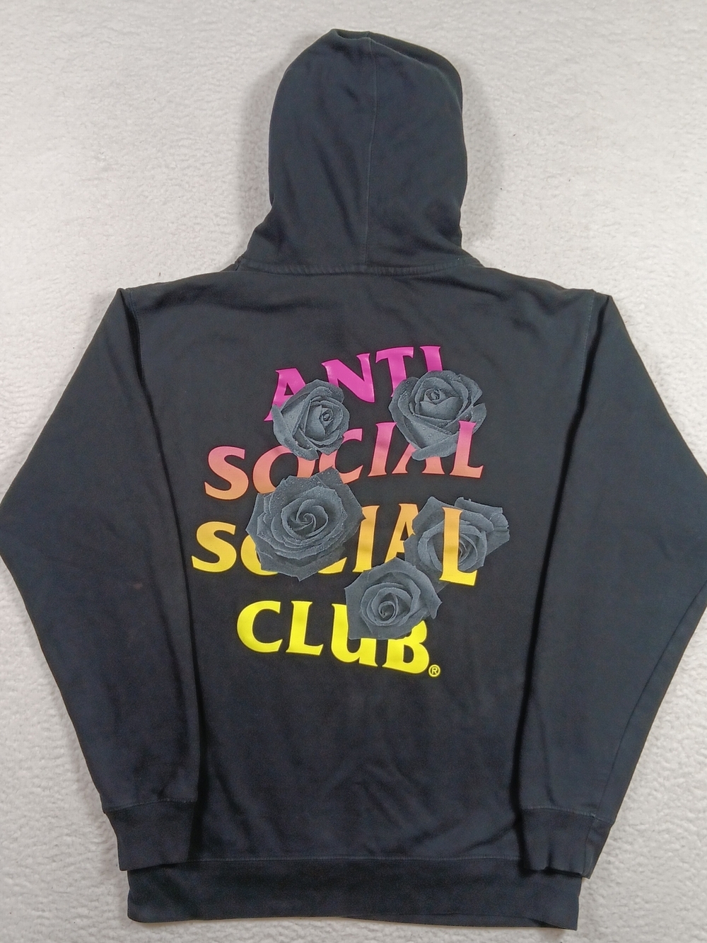 Anti Social Social Club Hoodie Mens Medium Black Pullover Rose's Streetwear